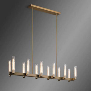 Chantelle Linear Chandelier 60", brass