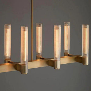Chantelle Linear Chandelier 60", brass - view 4