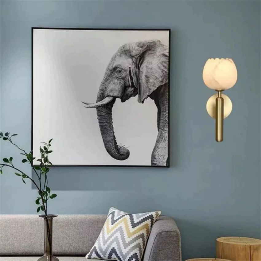 Alabaster Wall Sconce For Bedroom, chandelier - view 5