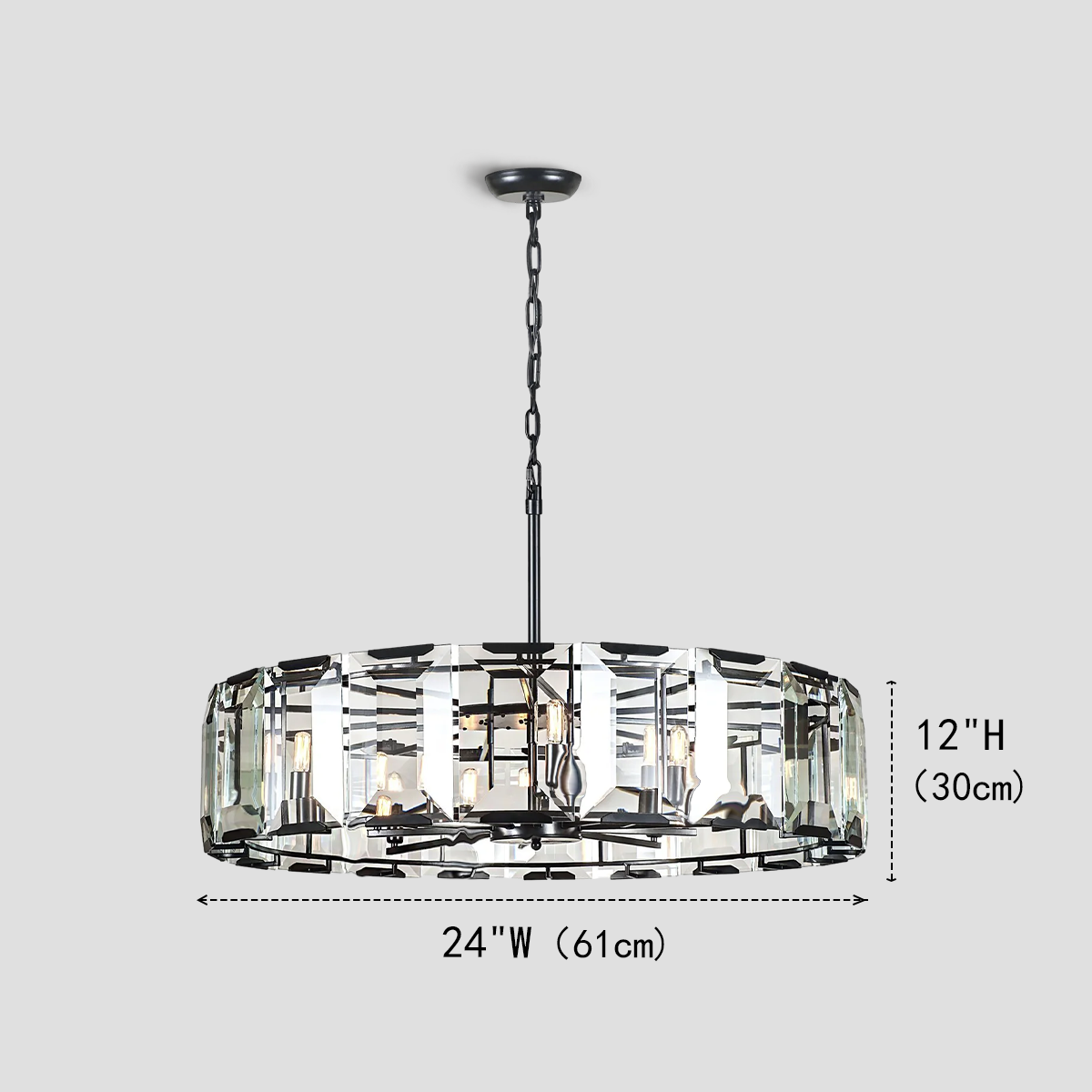 Allare Crystal Round Chandelier 24" - view 2