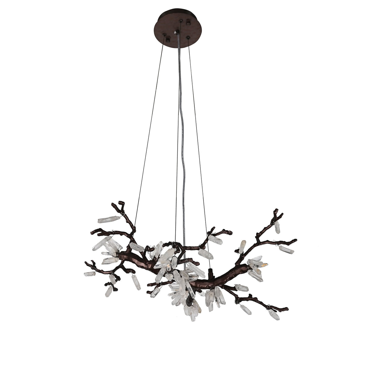 Selenite Crystal Blossom Branching Tree Chandelier - view 37