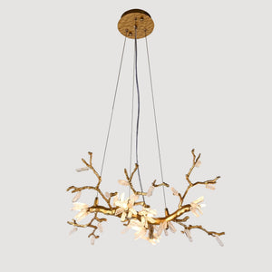 Selenite Crystal Blossom Branching Tree Chandelier - view 36