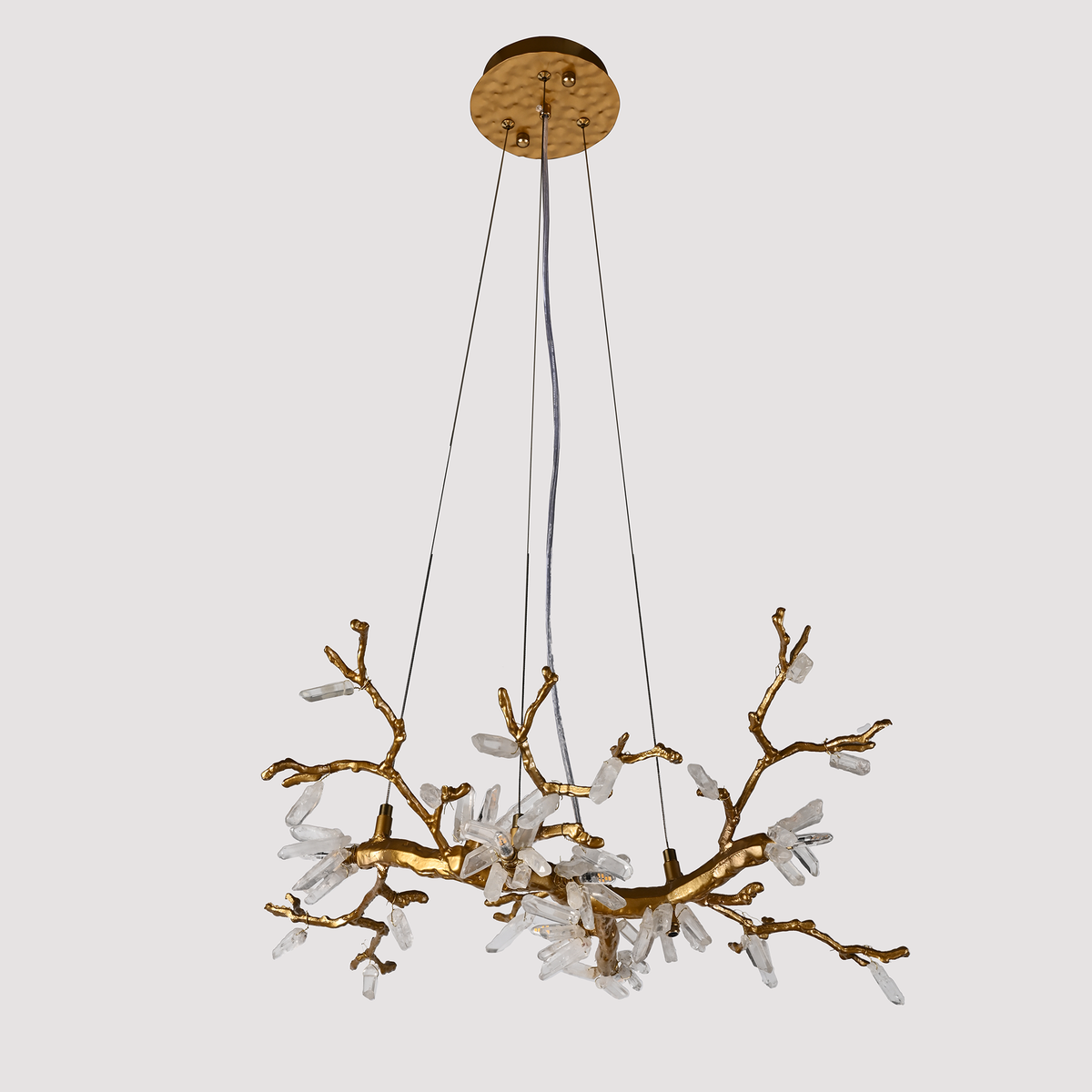 Selenite Crystal Blossom Branching Tree Chandelier - view 38