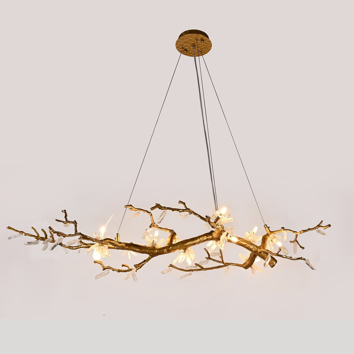 Selenite Crystal Blossom Branching Tree Chandelier - view 17