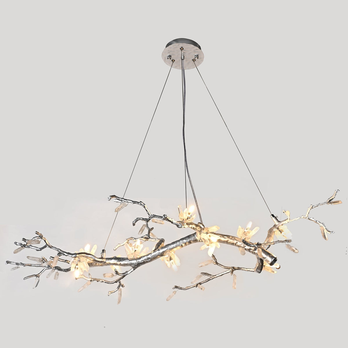 Selenite Crystal Blossom Branching Tree Chandelier - view 13