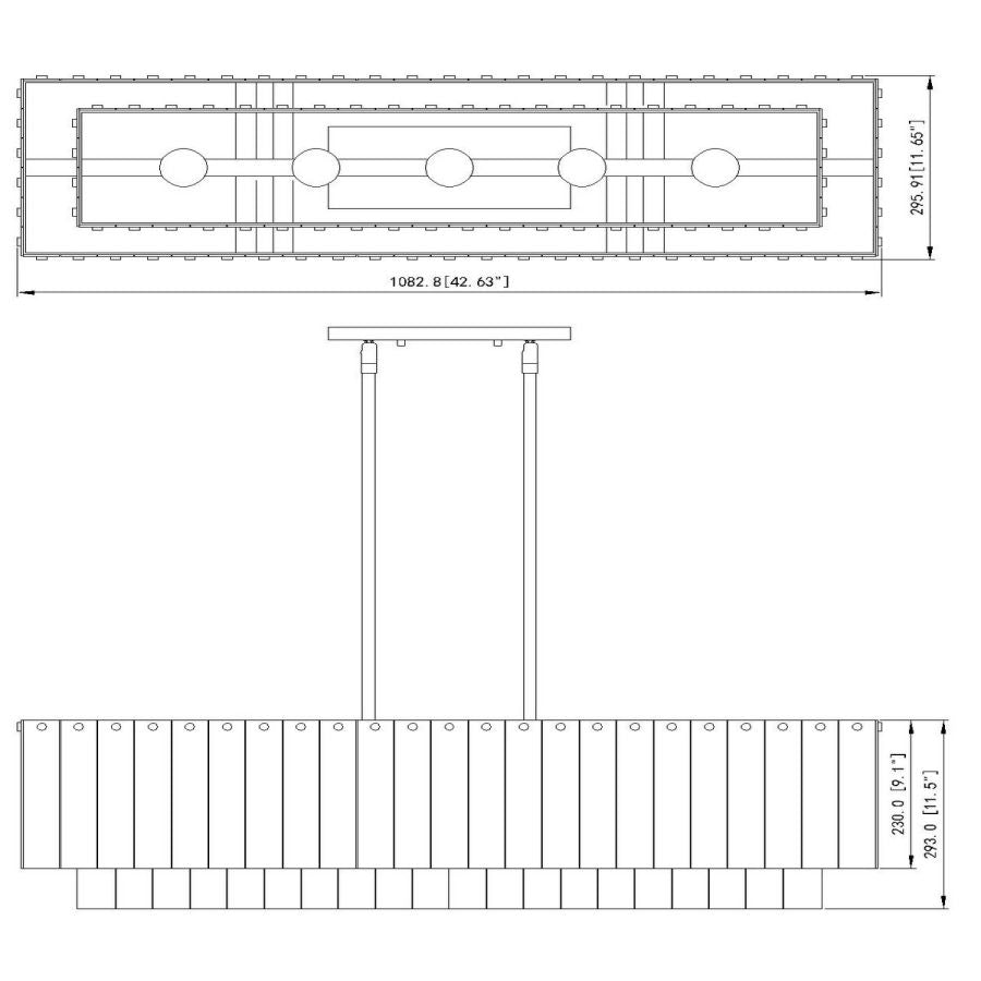 Z-Lite Linear Glass Chandelier - view 5