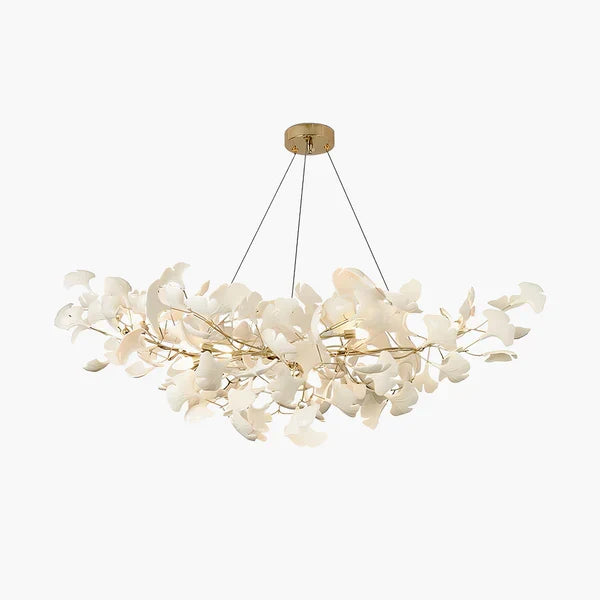 Modern Luxury Linear Ginkgo Ceramic Chandelier for Dining Room/Kitchen Island - view 4