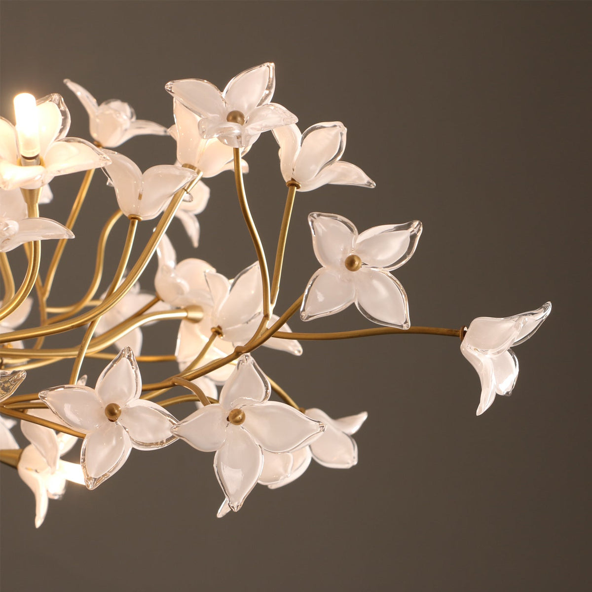Veitchii Flower Branch Chandelier, brass - view 11