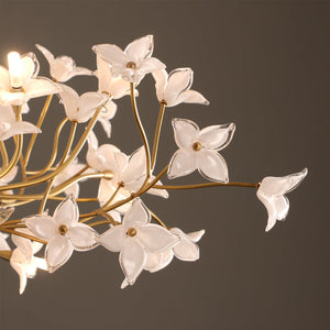 Veitchii Flower Branch Chandelier, brass - view 11