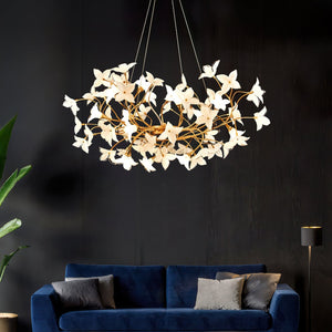 Veitchii Flower Branch Chandelier, brass - view 13