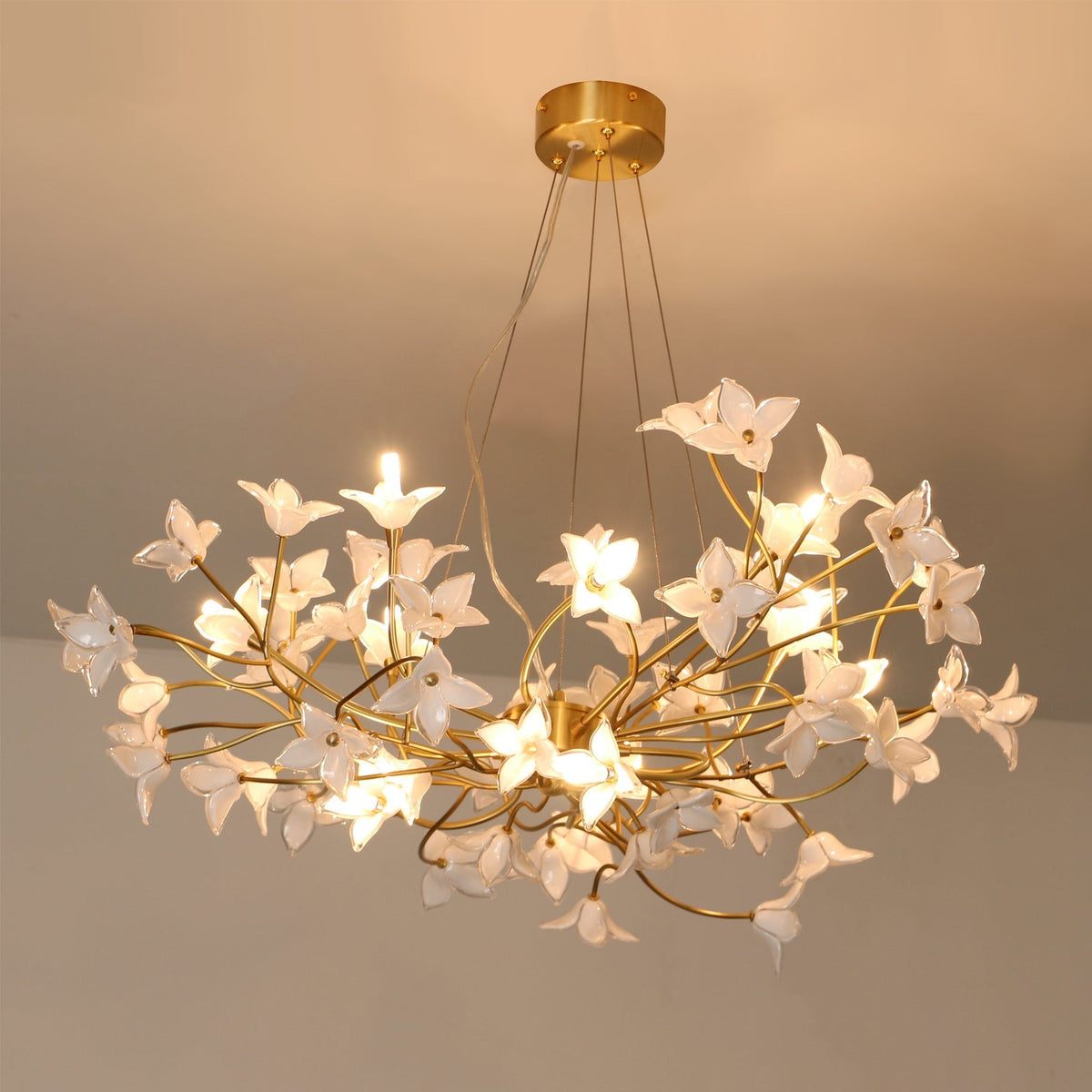 Veitchii Flower Branch Chandelier, brass - view 18