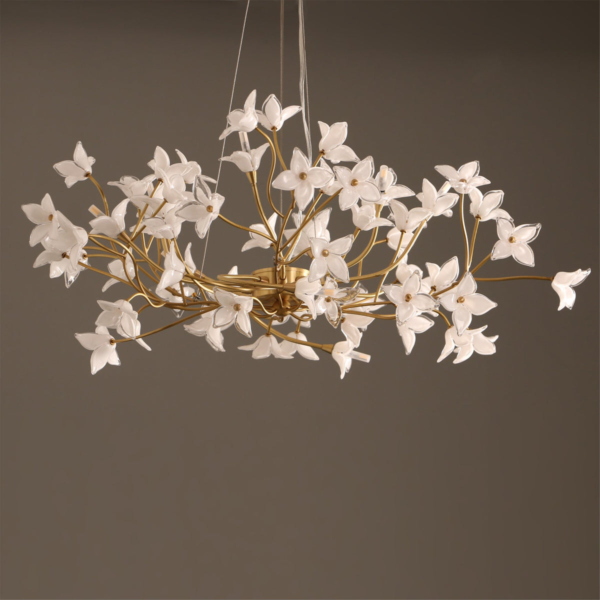 Veitchii Flower Branch Chandelier, brass - view 14