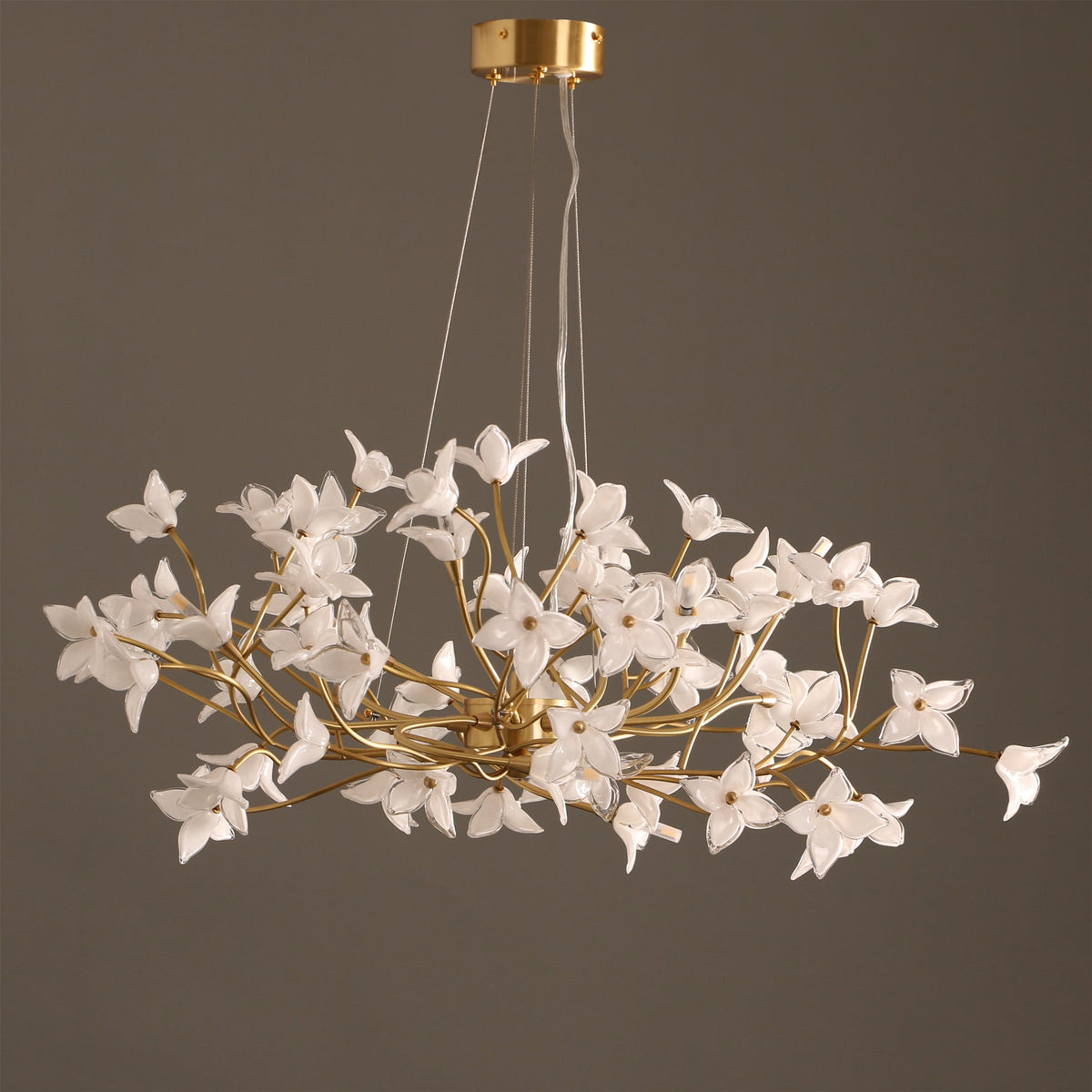 Veitchii Flower Branch Chandelier, brass - view 15