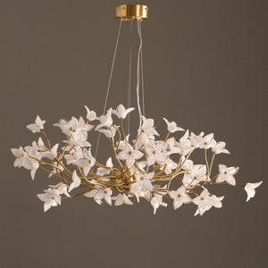 Veitchii Flower Branch Chandelier, brass - view 15