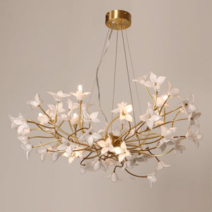 Veitchii Flower Branch Chandelier, brass - view 16