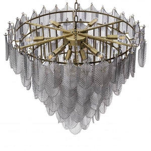 Verbier Modern Glass Chandelier S/L - Brass - view 7