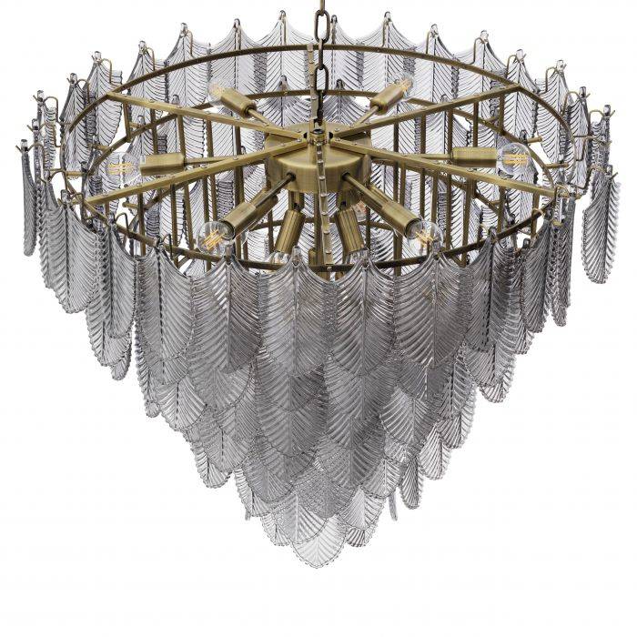 Verbier Modern Glass Chandelier S/L - Brass - view 7