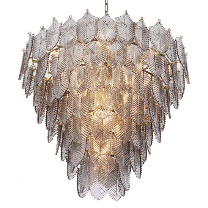 Verbier Modern Glass Chandelier S/L - Brass - view 6