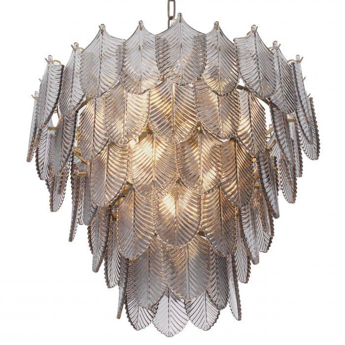 Verbier Modern Glass Chandelier S/L - Brass - view 2