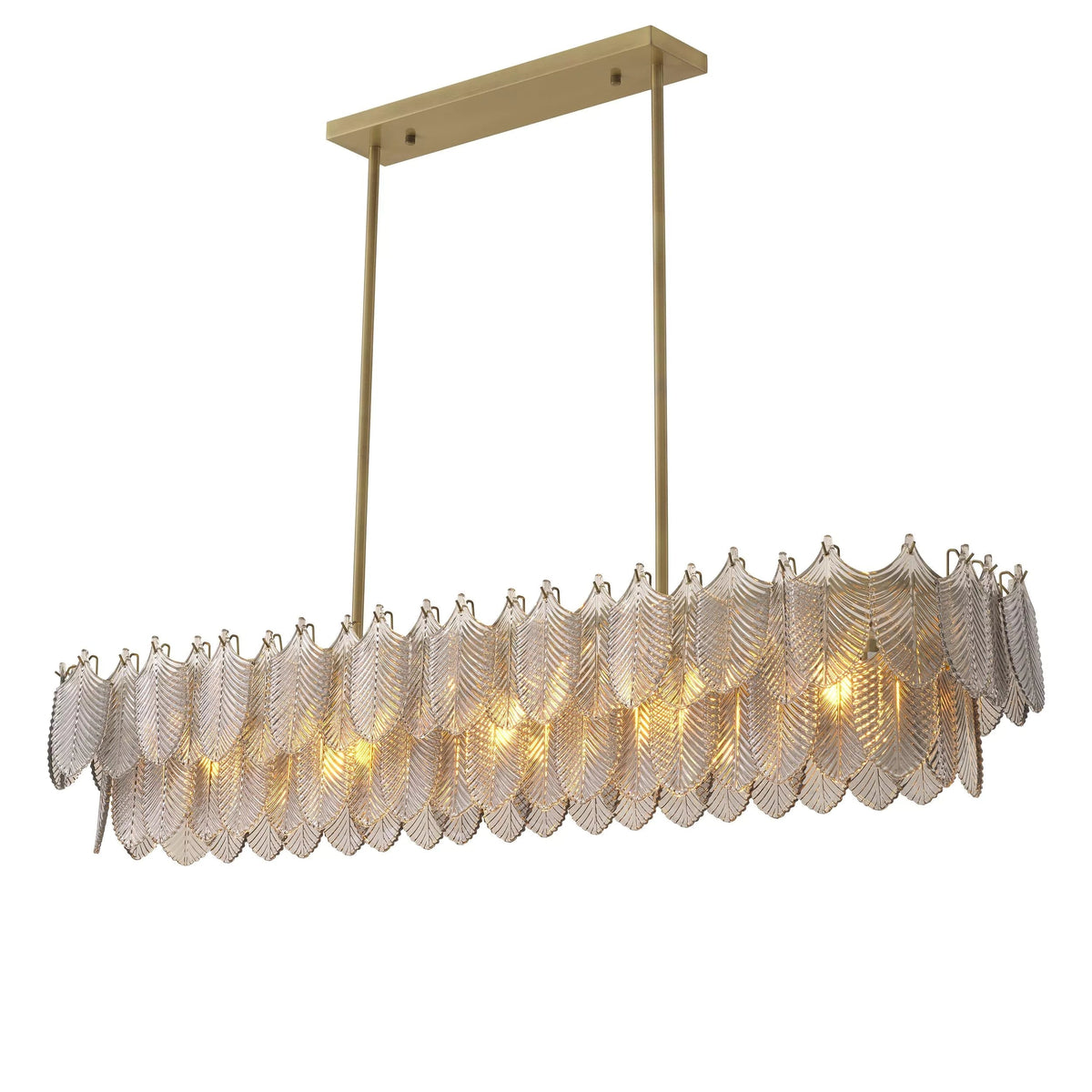 Rectangle Modern Glass Chandelier, rectangular