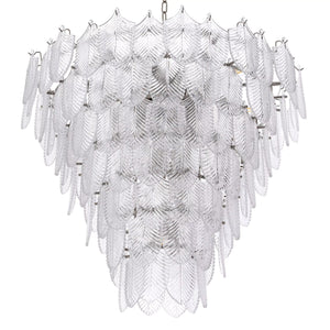 Verbier (S/L) Modern Chandelier - (Nickel Finish/Clear Glass) - view 2