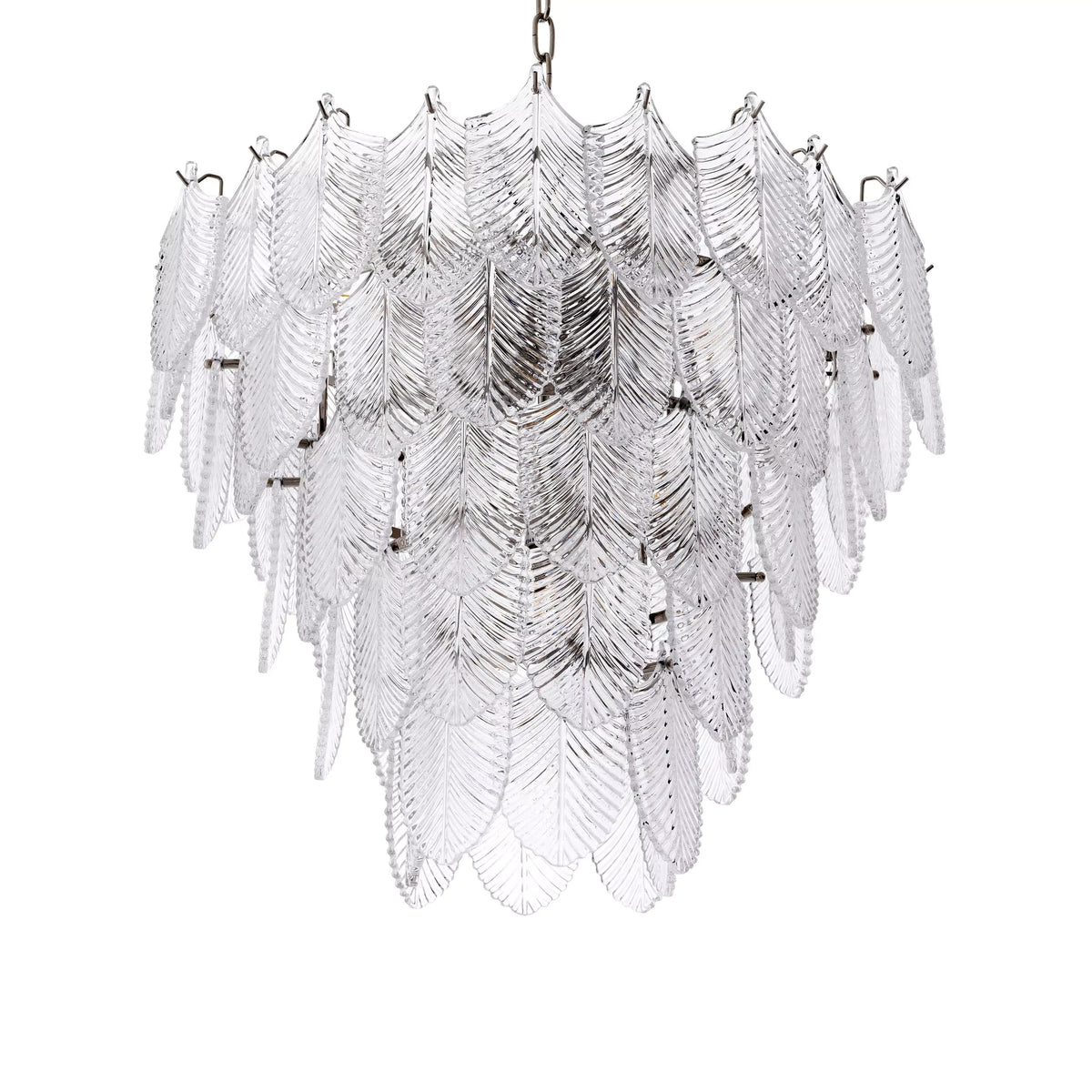 Verbier (S/L) Modern Chandelier - (Nickel Finish/Clear Glass) - view 4
