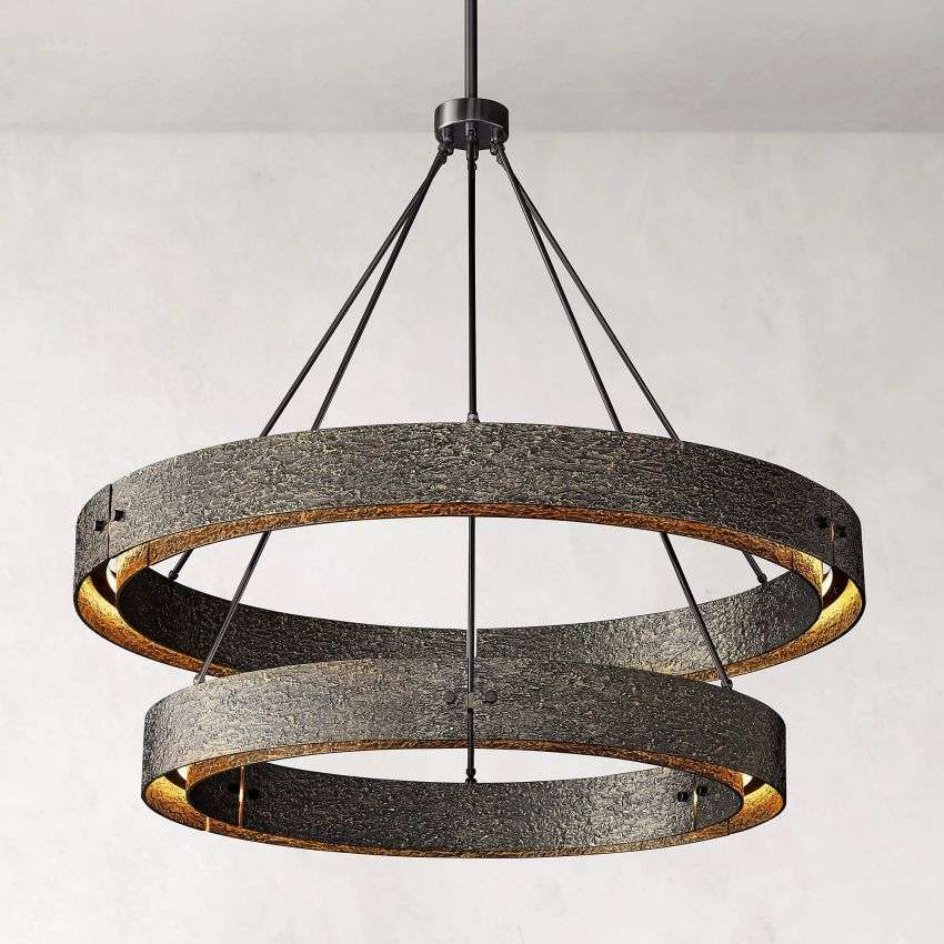 Vicky Two-Tier Round Chandelier 60" - view 3