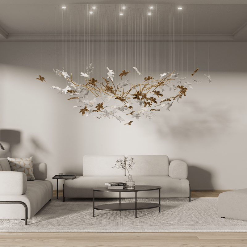 Vine Meteor Shower Crystal Spiral Chandelier