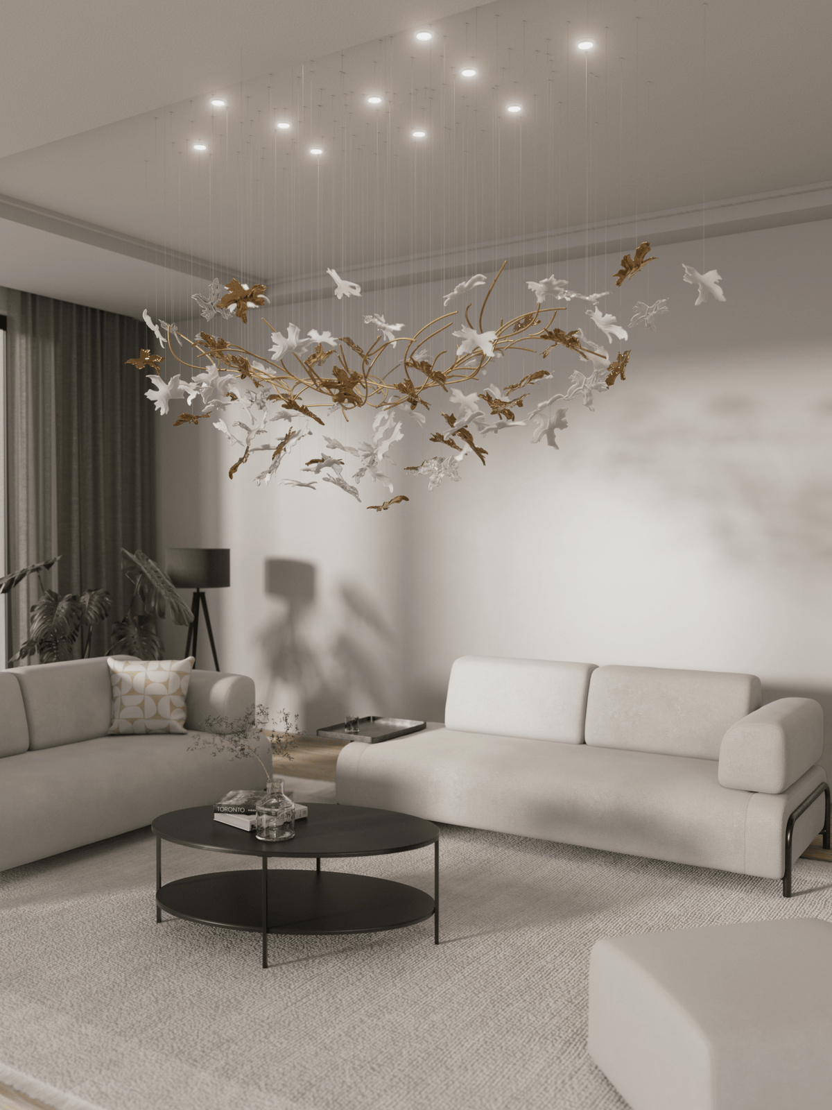 Vine Meteor Shower Crystal Spiral Chandelier - view 14