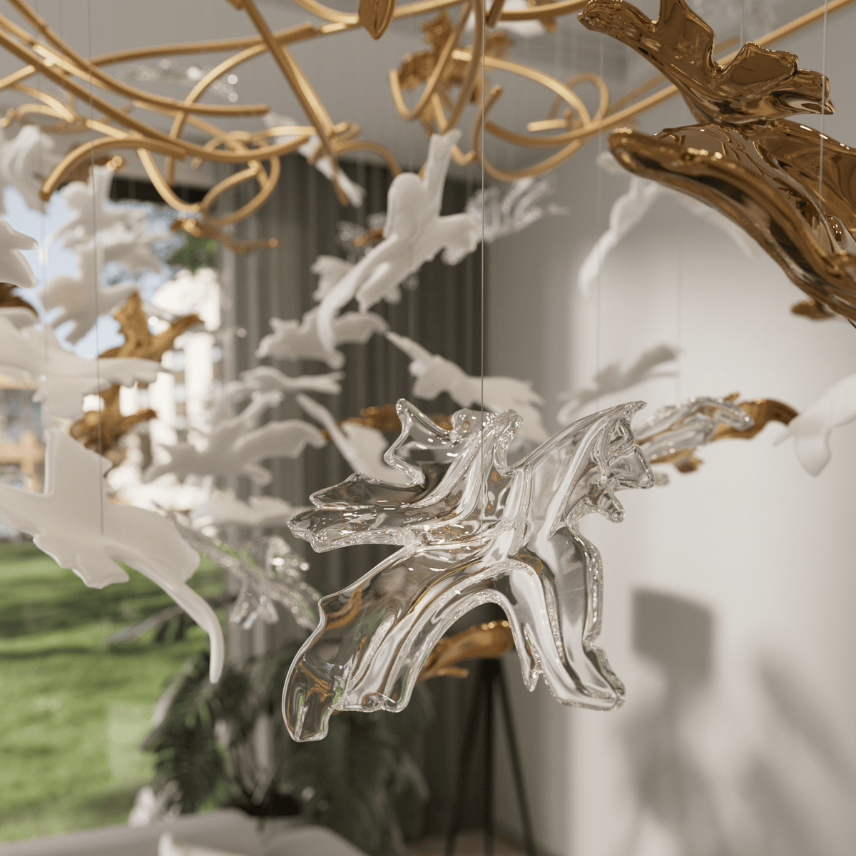 Vine Meteor Shower Crystal Spiral Chandelier - view 4