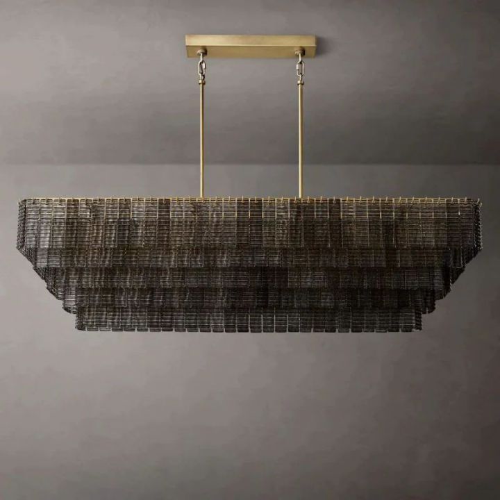 Viraag Smoke Rectangle Chandelier 77", rectangular - view 4