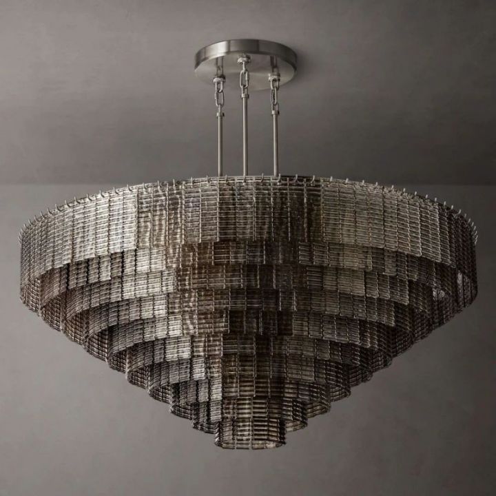 Viraag Smoke Round Chandelier 65" - view 8