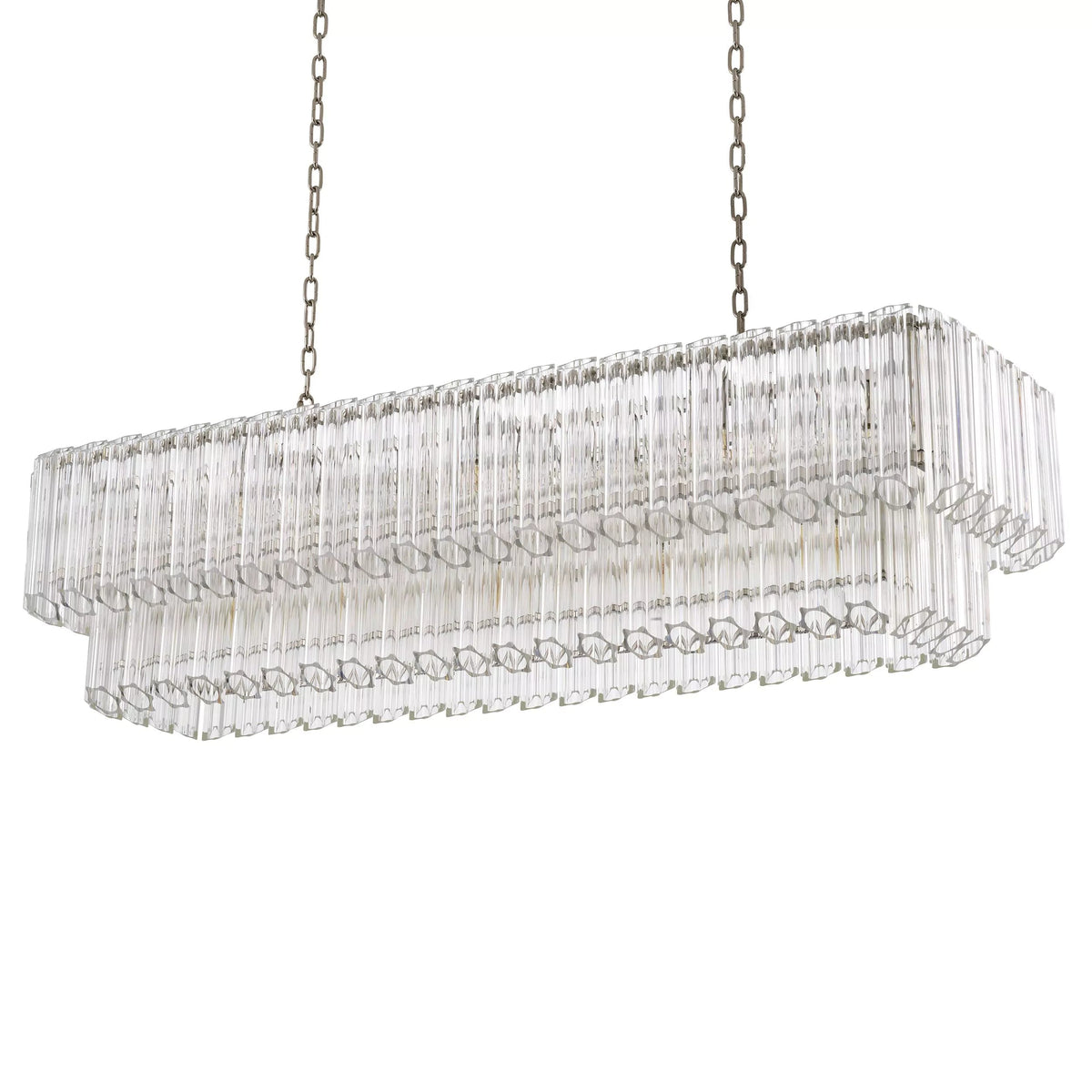 Vittoria Modern Chandeliers (Nickel Finish/Clear Glass) - view 3
