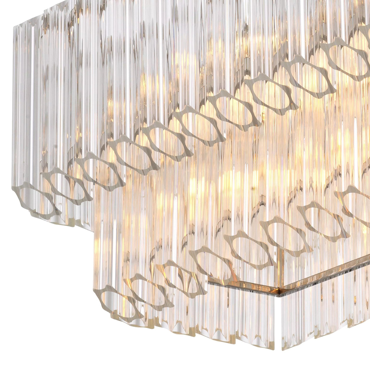 Vittoria Modern Chandeliers (Nickel Finish/Clear Glass) - view 4