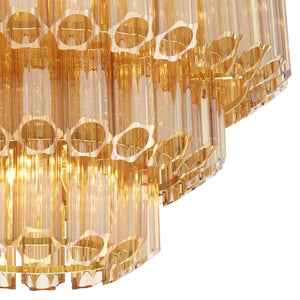 Vittoria S Modern Glass Chandelier - Gold - view 3
