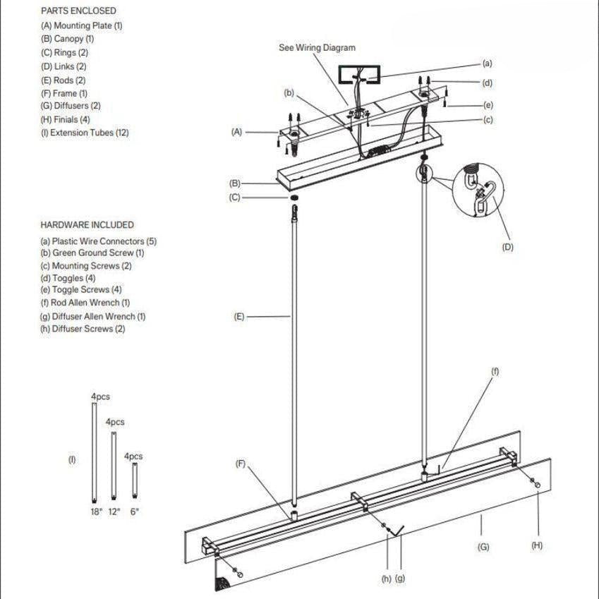 Vion Linear Chandelier D 54"72" - view 11