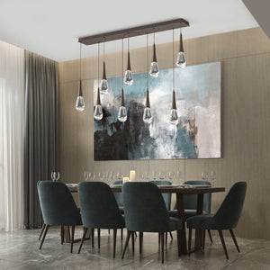 Water Drop Rectangle  LED Chandelier, rectangular - view 12