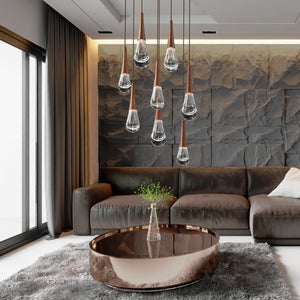 Water Drop Round LED Chandelier - view 3
