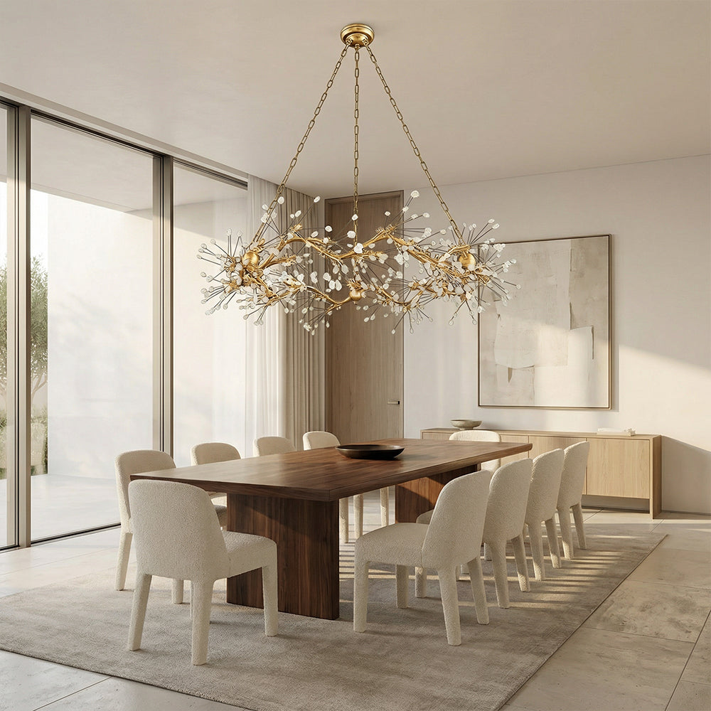 Waving Twelve-Light Quartz Chandelier - view 2