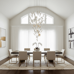 Galaxy White Feather Art Deco Chandelier - view 3