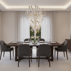 Galaxy White Feather Art Deco Chandelier - view 13