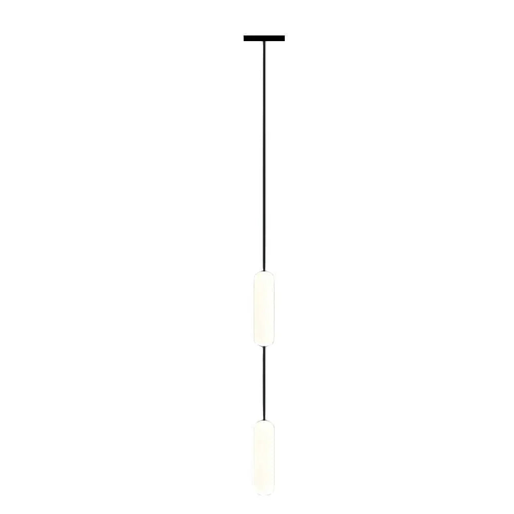 White Long Tube Multi Light Staircase Chandelier - view 9