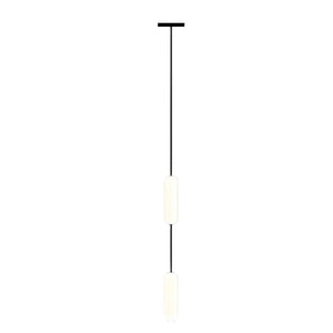 White Long Tube Multi Light Staircase Chandelier - view 9