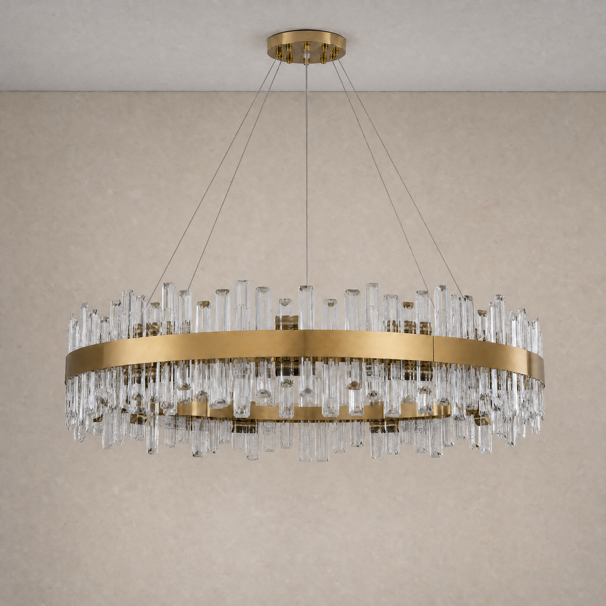 Round Golden Crystal Island Chandelier-1000 - view 2