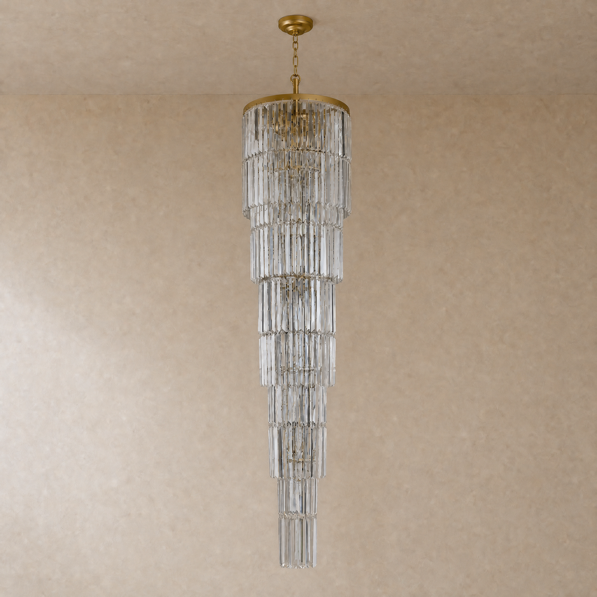 D500 Striped Crystal Stair Light - Gold - view 2