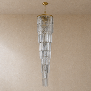 D500 Striped Crystal Stair Light - Gold - view 2