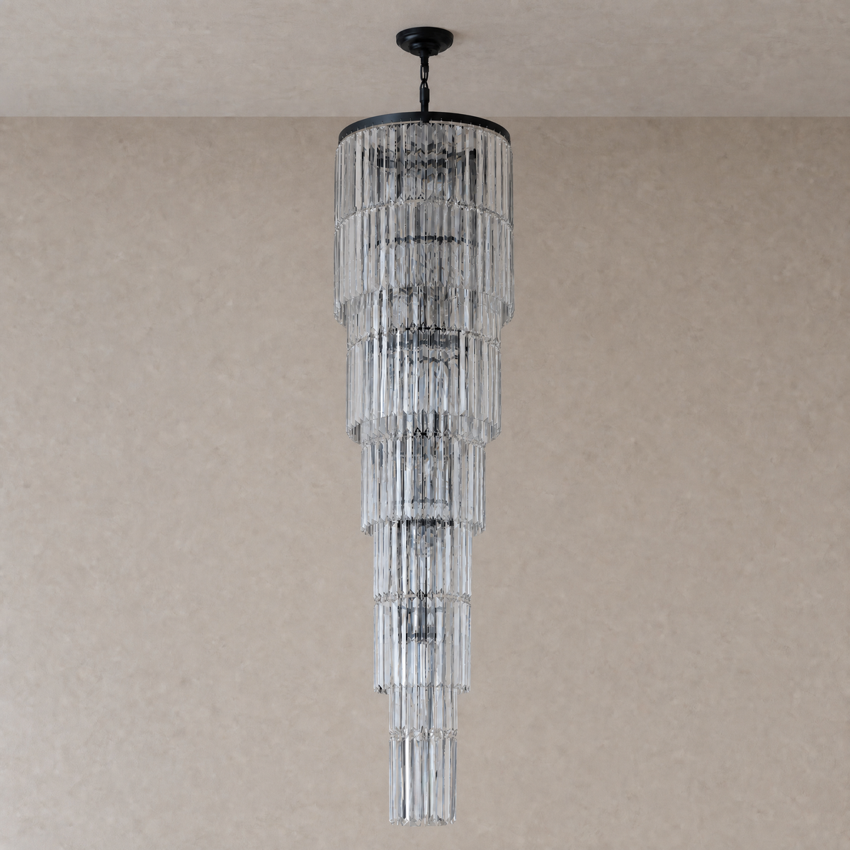 D500 Stripe Crystal Chip Stair Light - Black - view 2