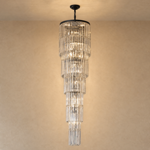 D500 Stripe Crystal Chip Stair Light - Black