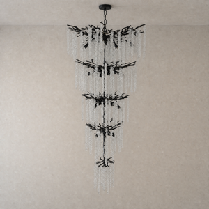 Octagonal Bead Tree Branch Staircase Light Five-Layer - Black 760 - view 2