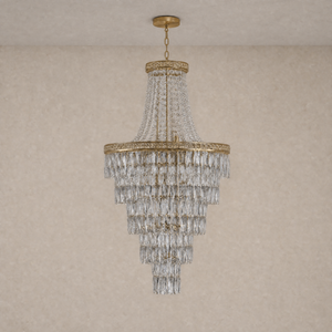 Square Diamond Round Pendant 550 - Gold, chandelier - view 2